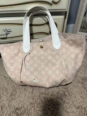 Louis Vuitton Blush Monogram Cabas Ipanema GM with pouch tote bag